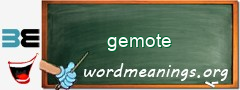WordMeaning blackboard for gemote